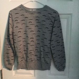 Mustache sweat shirt